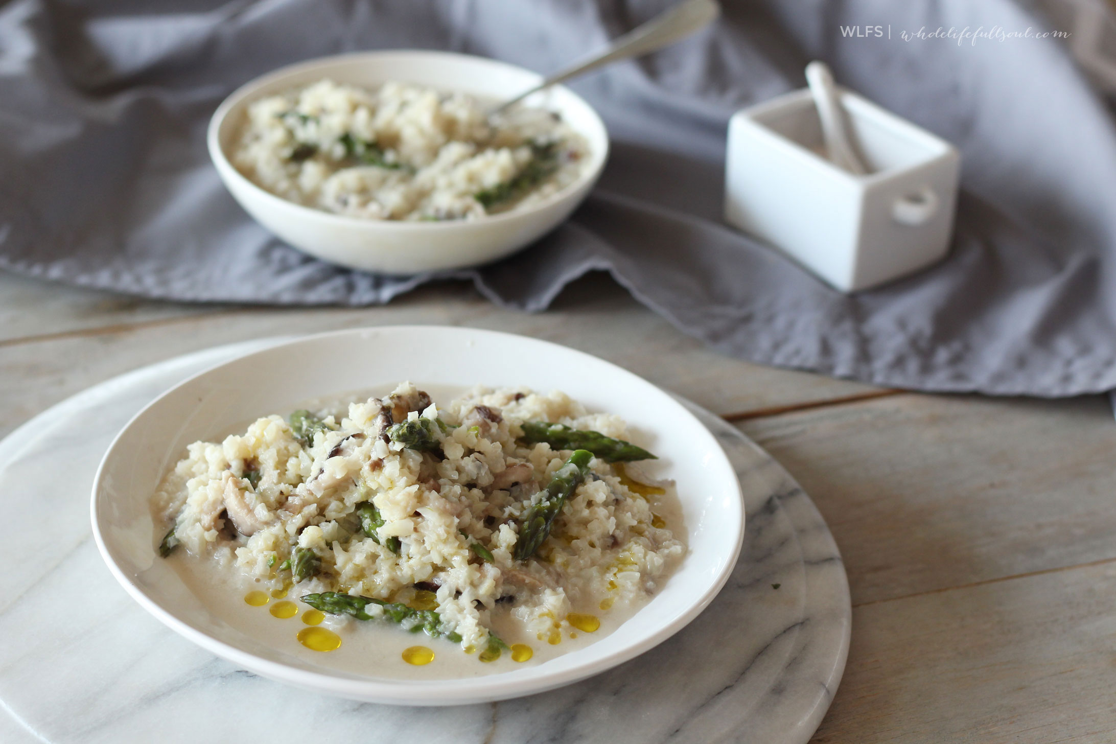 Mushroom Asparagus "Risotto" AIP + PALEO