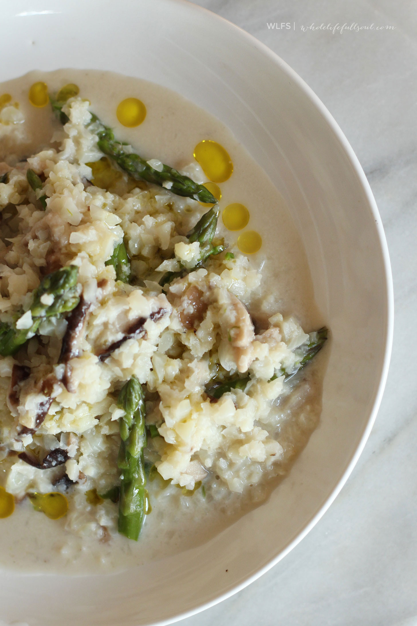 Mushroom Asparagus "Risotto" AIP + PALEO